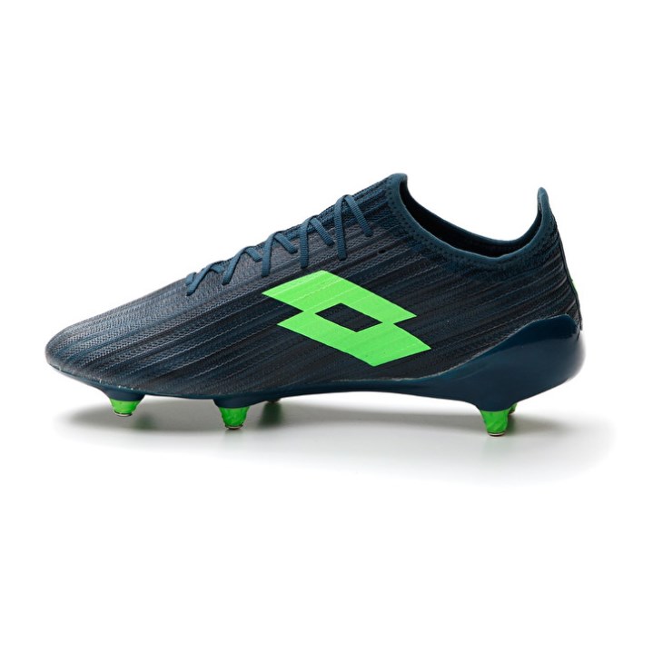 Men Lotto Solista 200 III SG 6 Football Boots Navy Blue / Green | UA099089F2