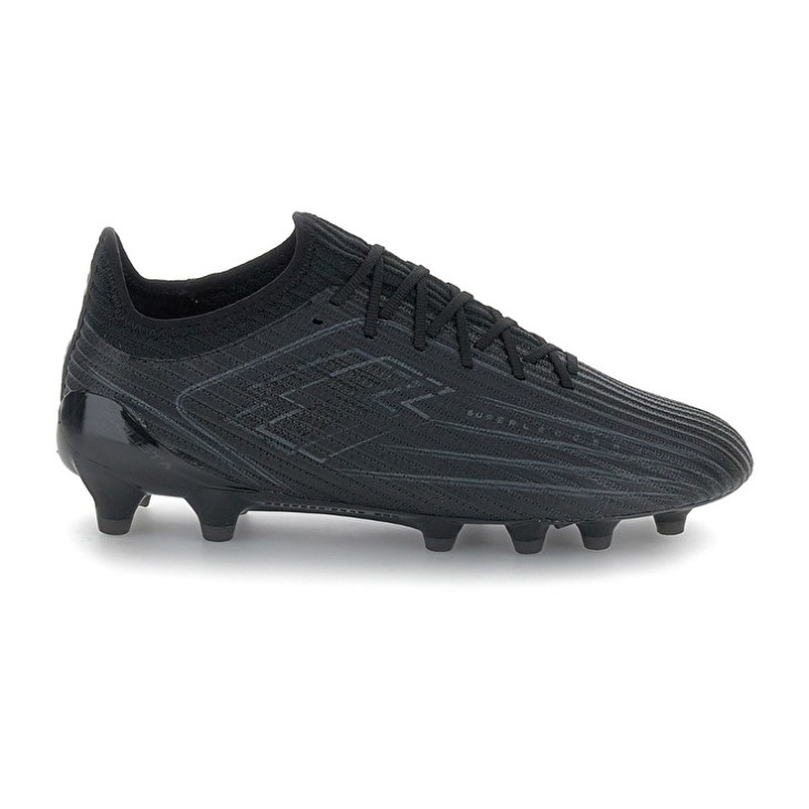 Men Lotto Solista 200 VIII FG Football Boots Black | VB978087Z4