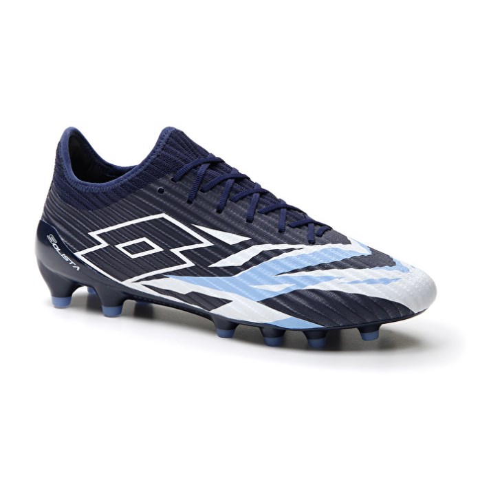 Men Lotto Solista 200 VI FG Football Boots Navy Blue / White / Blue | KP889148A0