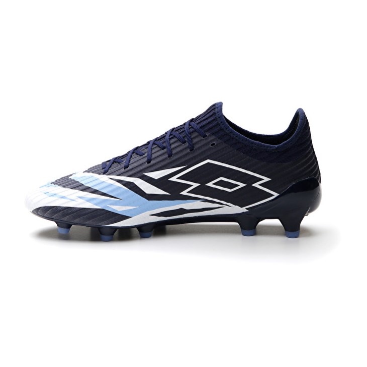 Men Lotto Solista 200 VI FG Football Boots Navy Blue / White / Blue | KP889148A0