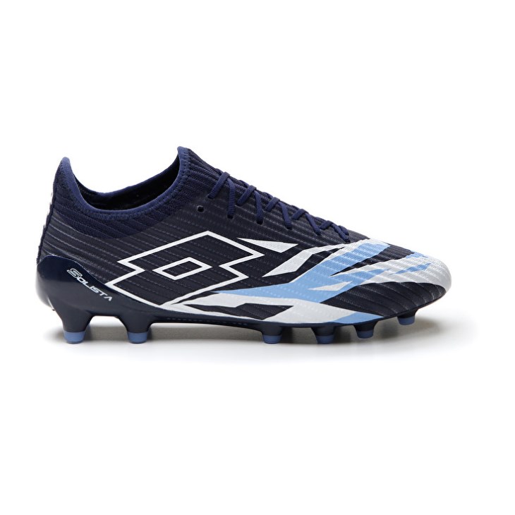 Men Lotto Solista 200 VI FG Football Boots Navy Blue / White / Blue | KP889148A0