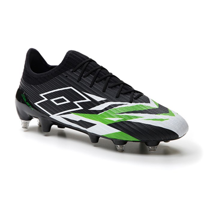 Men Lotto Solista 200 VI SGX Football Boots Black / White / Green | TO437043Z0