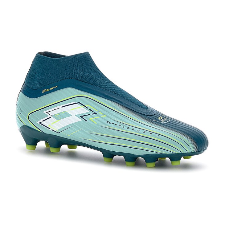 Men Lotto Solista 300 VII Gravity FG Soccer Shoes Turquoise | DC623702B1