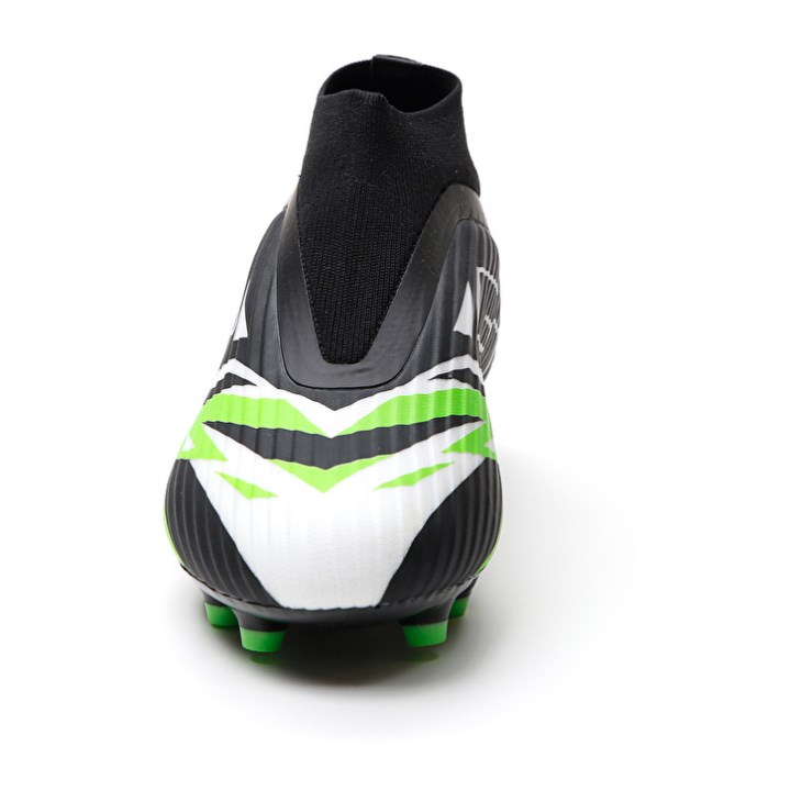 Men Lotto Solista 300 VI Gravity FG Soccer Shoes Black / White / Green | LF612001U8