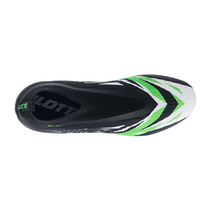 Men Lotto Solista 300 VI Gravity FG Soccer Shoes Black / White / Green | LF612001U8