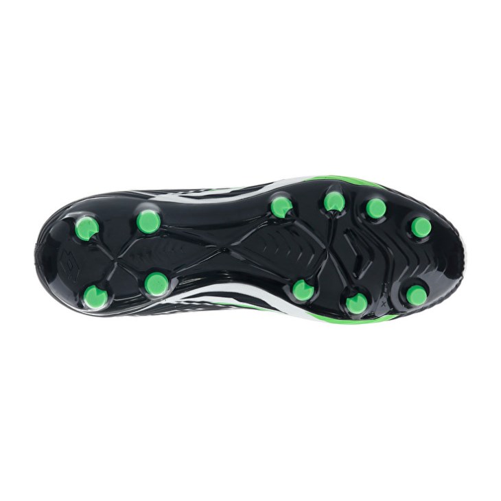 Men Lotto Solista 300 VI Gravity FG Soccer Shoes Black / White / Green | LF612001U8