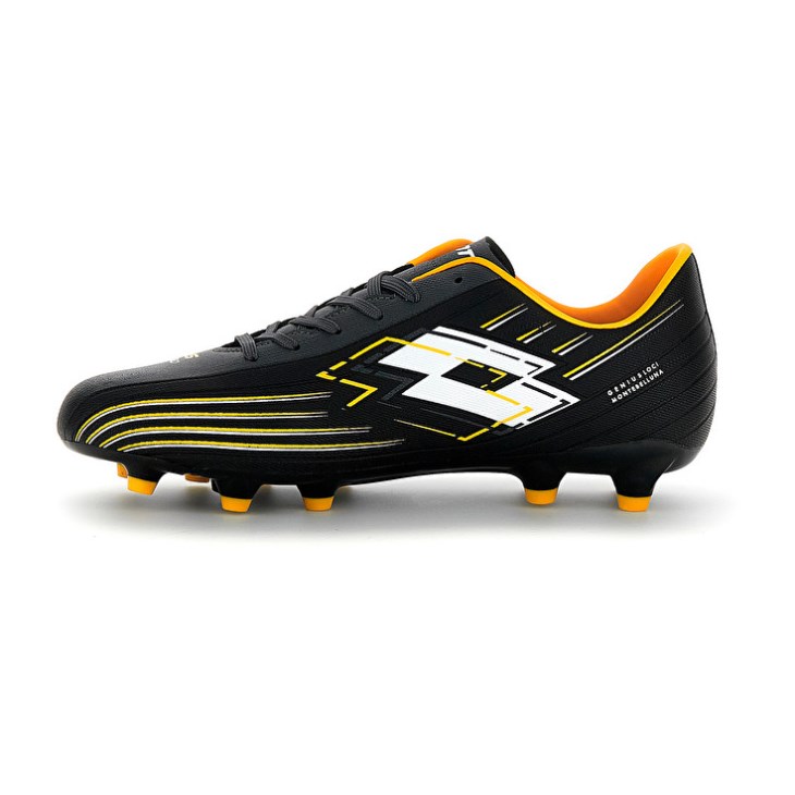 Men Lotto Solista 700 VII FG Soccer Shoes Black / Yellow | JU906470J6