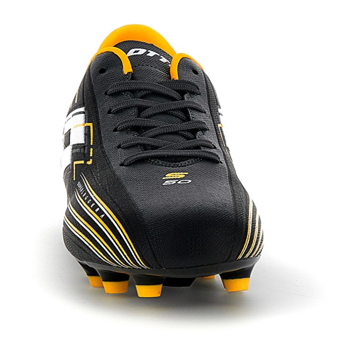 Men Lotto Solista 700 VII FG Soccer Shoes Black / Yellow | JU906470J6