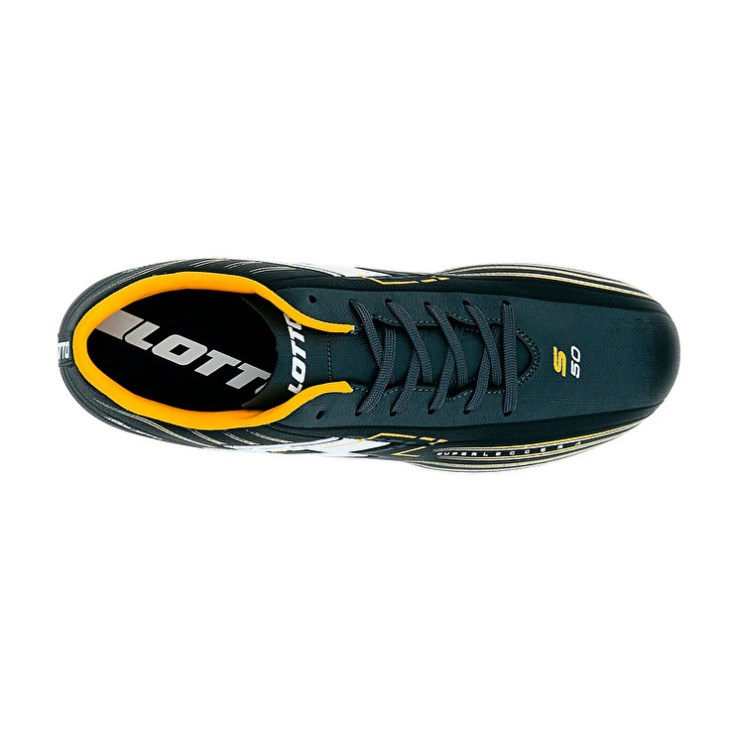 Men Lotto Solista 700 VII FG Soccer Shoes Black / Yellow | JU906470J6