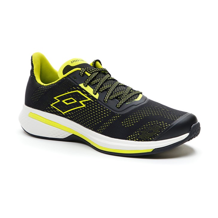 Men Lotto Speedevo 100 Running Shoes Black / Green | YN411191N8