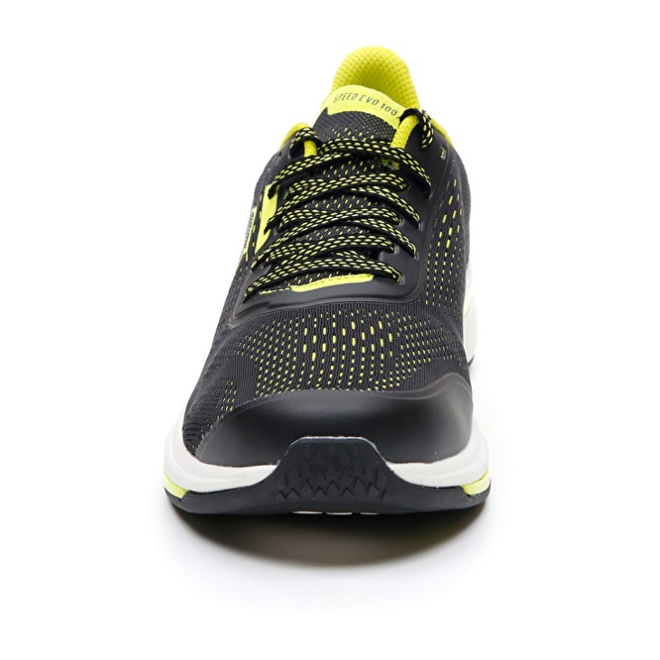 Men Lotto Speedevo 100 Running Shoes Black / Green | YN411191N8