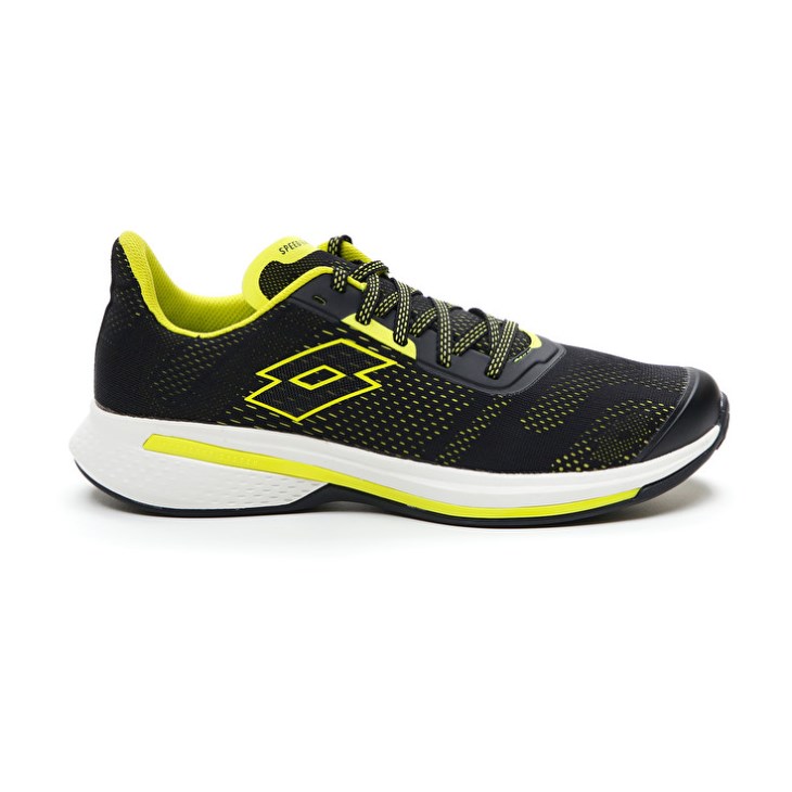 Men Lotto Speedevo 100 Running Shoes Black / Green | YN411191N8