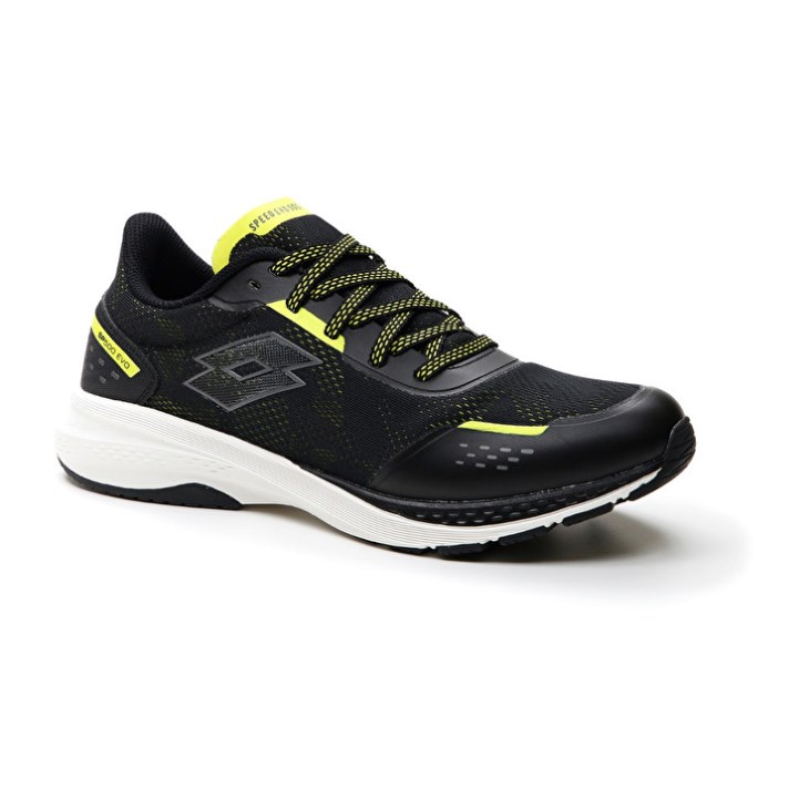 Men Lotto Speedevo 500 III Running Shoes Black / Yellow | BR394799G4
