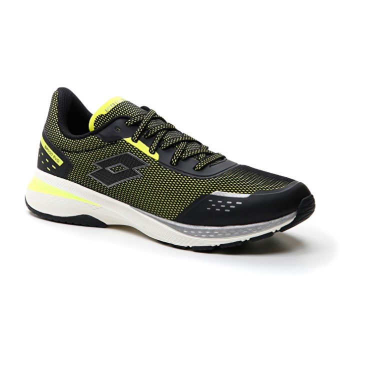 Men Lotto Speedevo 500 II Running Shoes Black / Green | NE568236C1