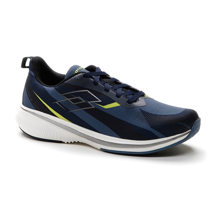 Men Lotto Speedevo 600 III Running Shoes Navy Blue / Yellow | ZN139433G8