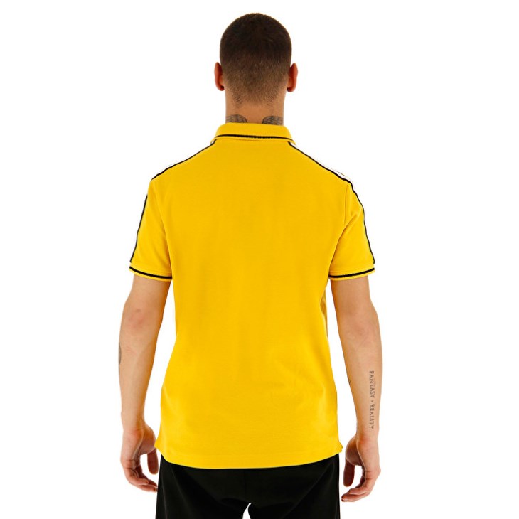Men Lotto Sports Lipari PQ Polo Shirts Yellow | MS934723G3