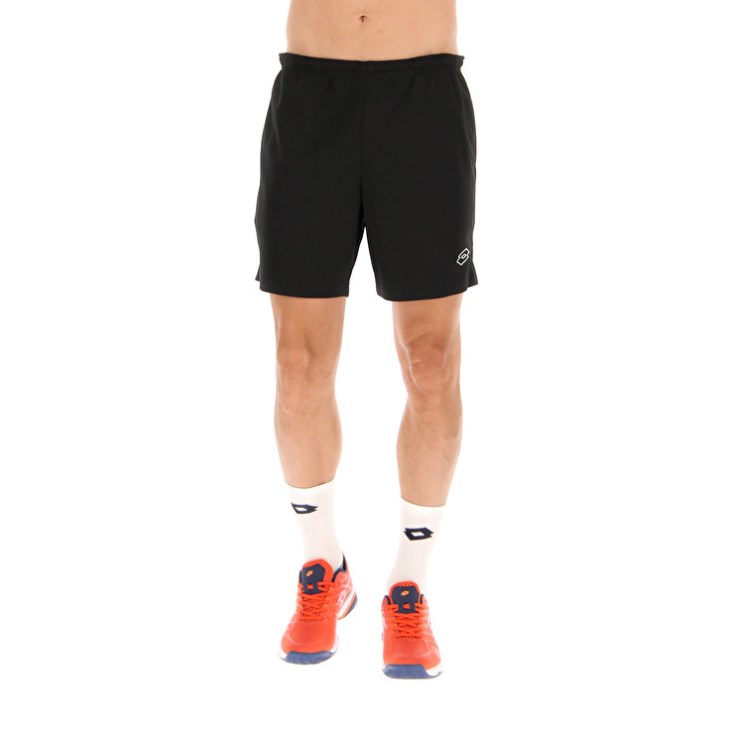Men Lotto Squadra III 7 Shorts Black | VU785218X8