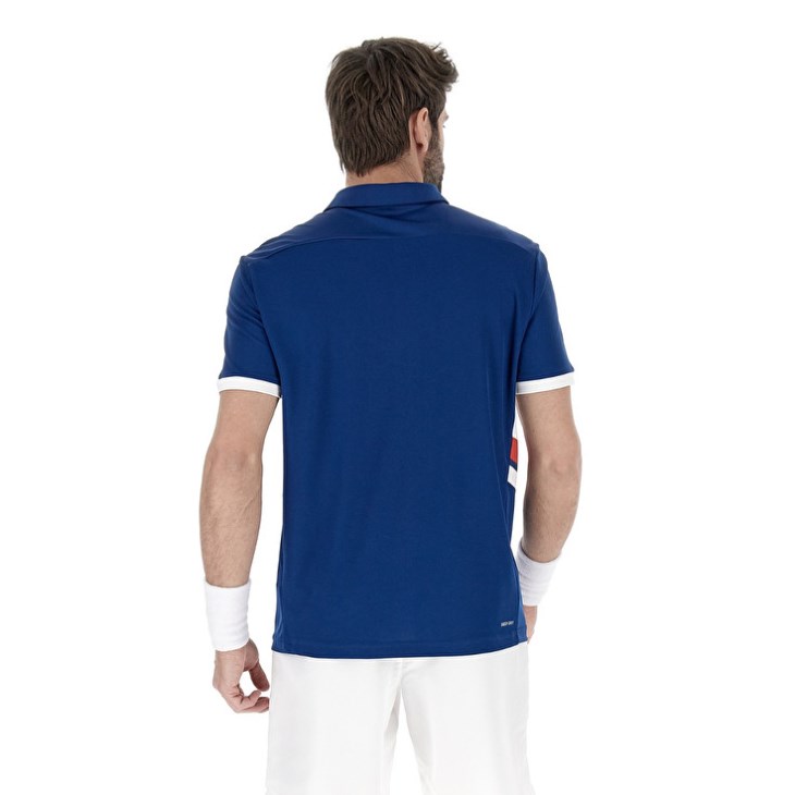Men Lotto Squadra III Polo Shirts Blue | JA268276F9