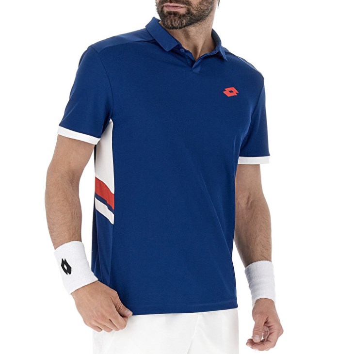 Men Lotto Squadra III Polo Shirts Blue | JA268276F9