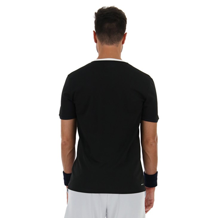 Men Lotto Squadra II PL T Shirts Black | LC219641Y2
