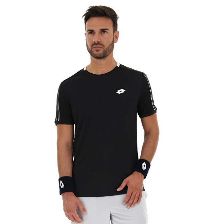 Men Lotto Squadra II PL T Shirts Black | LC219641Y2