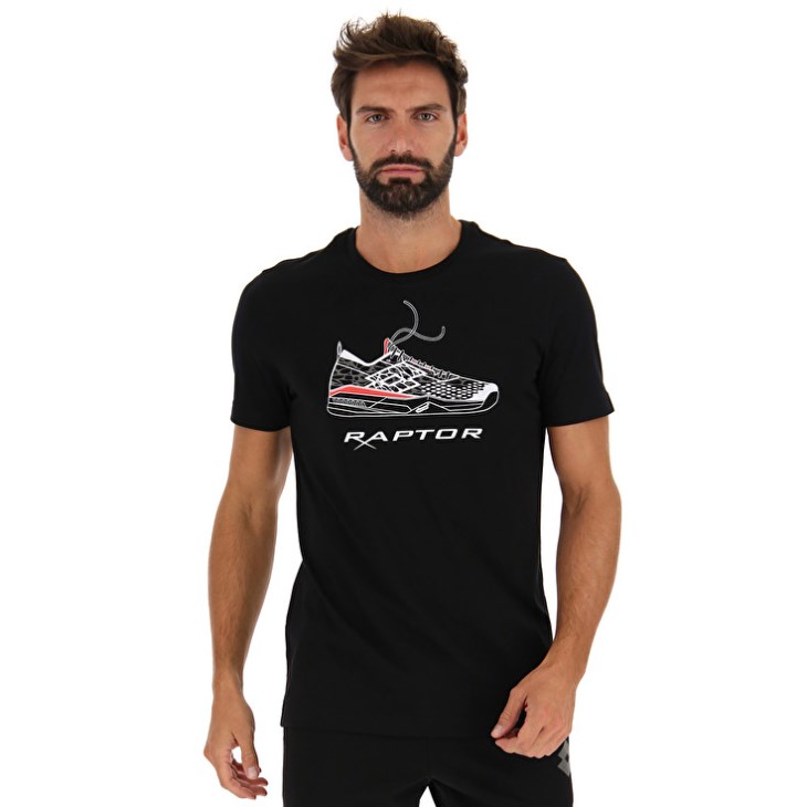 Men Lotto Squadra II Raptor T Shirts Black | QY150415L7