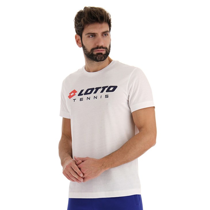 Men Lotto Squadra II T Shirts White | UQ990059H7