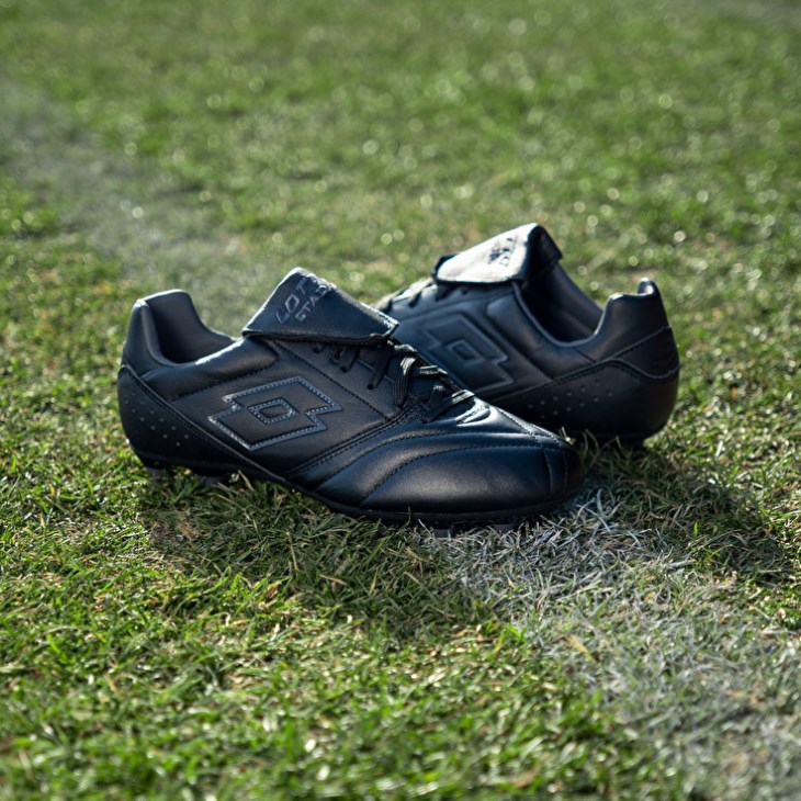 Men Lotto Stadio 200 III FG Football Boots Black / Dark Grey | ZJ934703B0