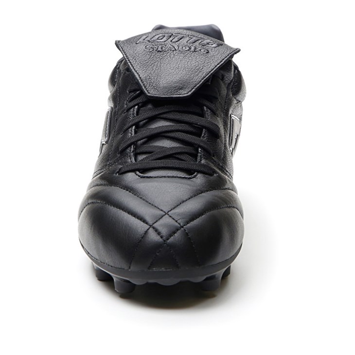 Men Lotto Stadio 200 III FG Football Boots Black / Dark Grey | ZJ934703B0