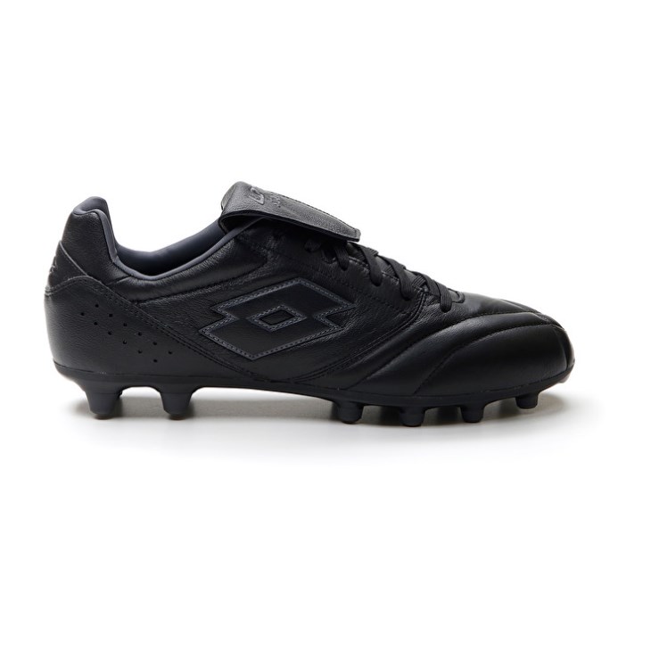 Men Lotto Stadio 200 III FG Football Boots Black / Dark Grey | ZJ934703B0