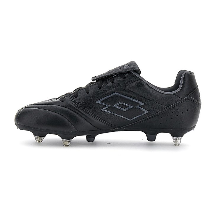 Men Lotto Stadio 200 III SGX 50 Soccer Shoes Black / Dark Grey | SR108070O2