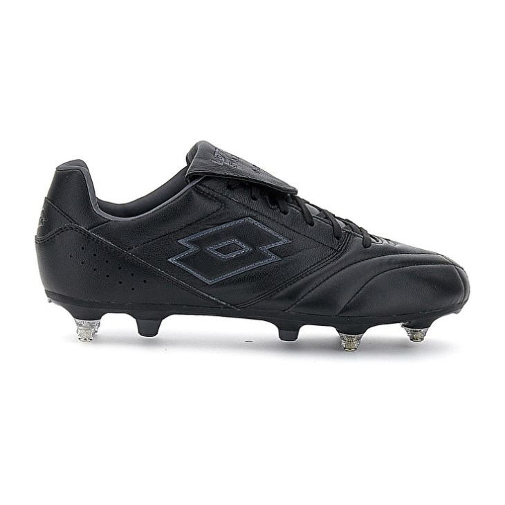 Men Lotto Stadio 200 III SGX 50 Soccer Shoes Black / Dark Grey | SR108070O2