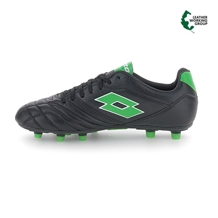 Men Lotto Stadio 300 III FG 50 Soccer Shoes Black / Green | WF630103Q2