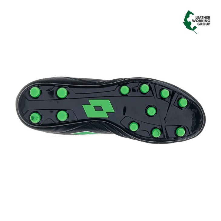 Men Lotto Stadio 300 III FG 50 Soccer Shoes Black / Green | WF630103Q2