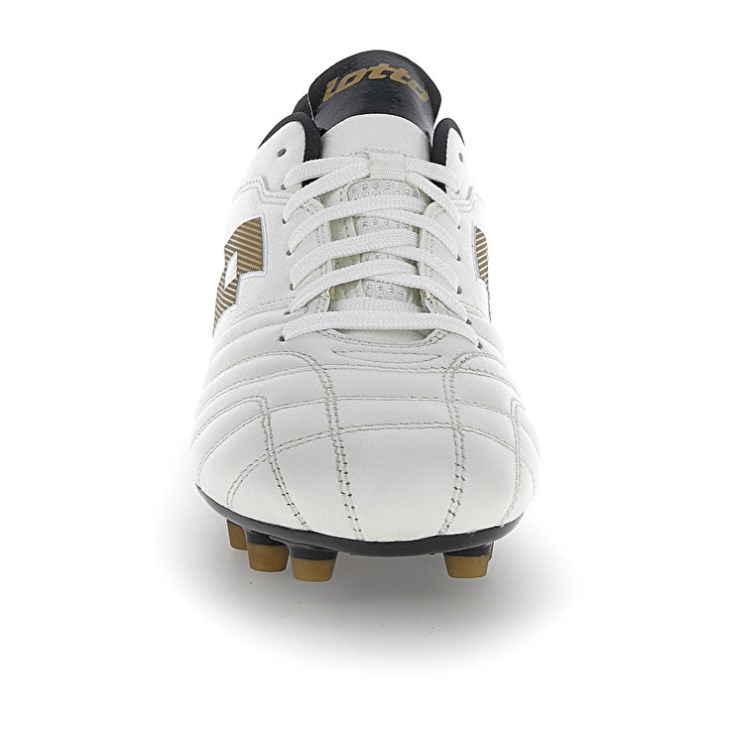 Men Lotto Stadio 300 III FG Football Boots White / Gold | OM545794N5