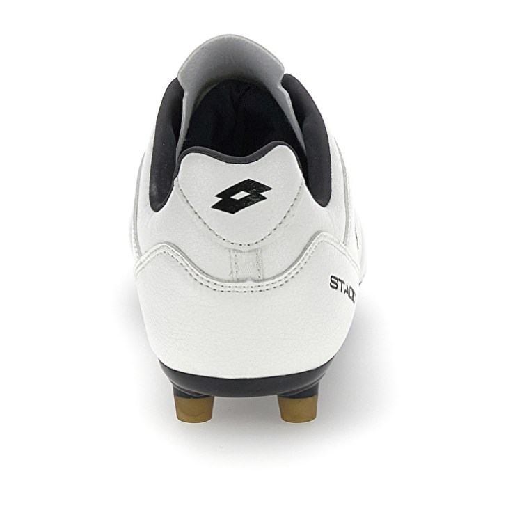 Men Lotto Stadio 300 III FG Football Boots White / Gold | OM545794N5