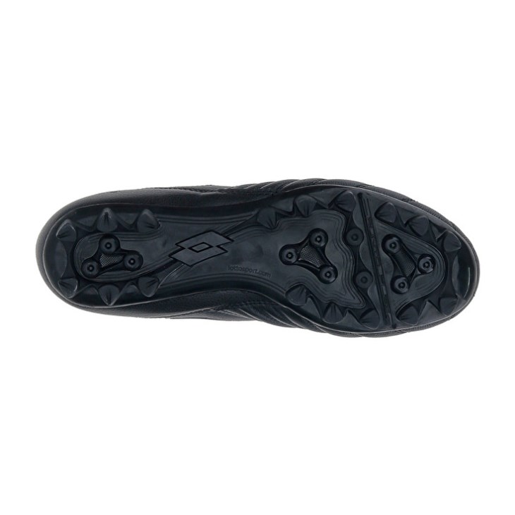 Men Lotto Stadio 300 II AGM Football Boots Black | SN044414X6