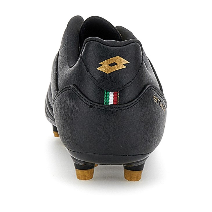 Men Lotto Stadio 705 FG Soccer Shoes Black / Light Gold | UN721852G2