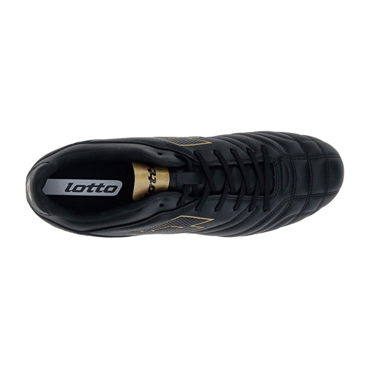 Men Lotto Stadio 705 FG Soccer Shoes Black / Light Gold | UN721852G2