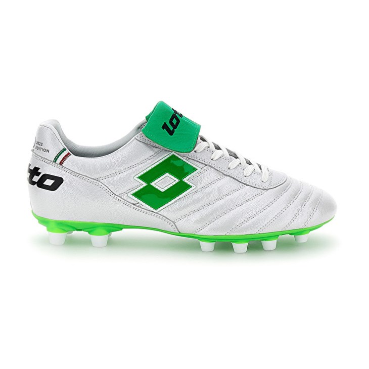 Men Lotto Stadio OG II FG 50 YRS Icon Football Boots White / Green | SH092769N4