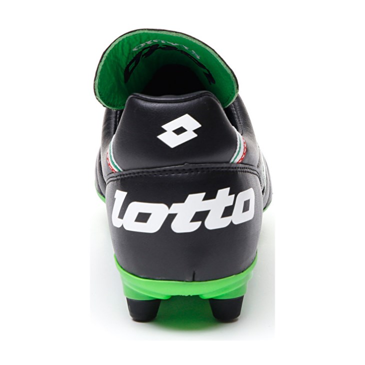 Men Lotto Stadio OG II FG Football Boots Black / Green | YH226652V1