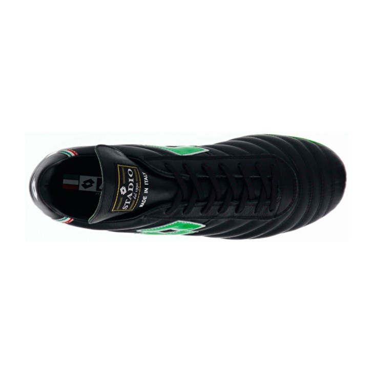 Men Lotto Stadio OG II FG Football Boots Black / Green | YH226652V1