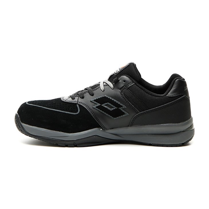 Men Lotto Street S1P SRC Safety Shoes Black / Silver | SU243024M0