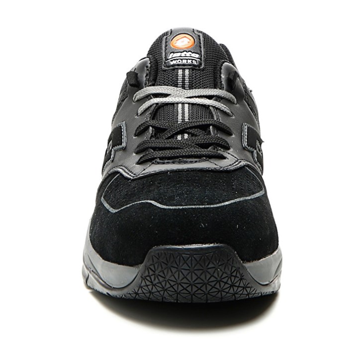 Men Lotto Street S1P SRC Safety Shoes Black / Silver | SU243024M0