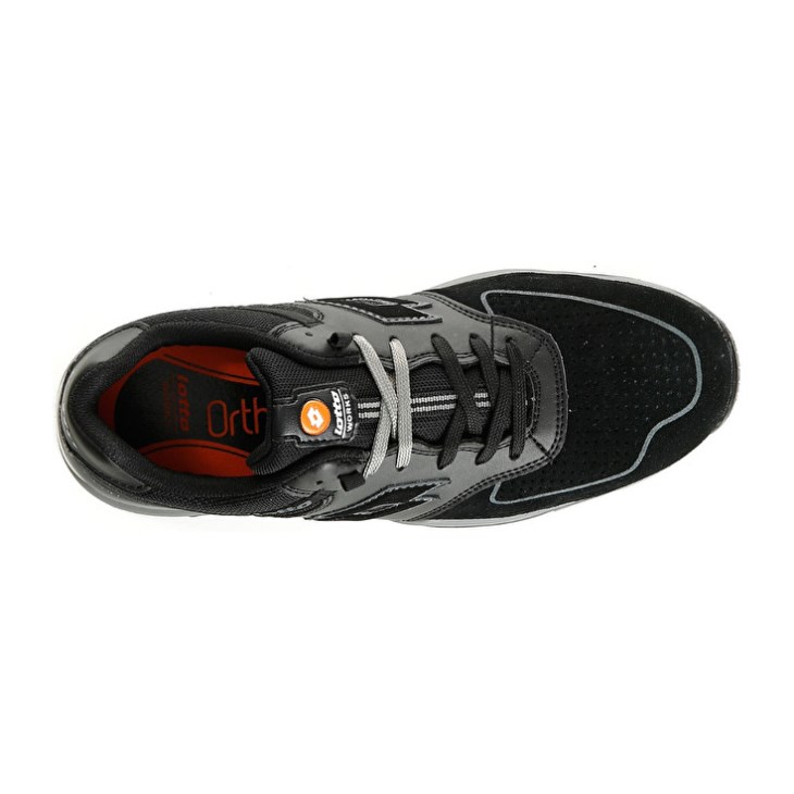 Men Lotto Street S1P SRC Safety Shoes Black / Silver | SU243024M0