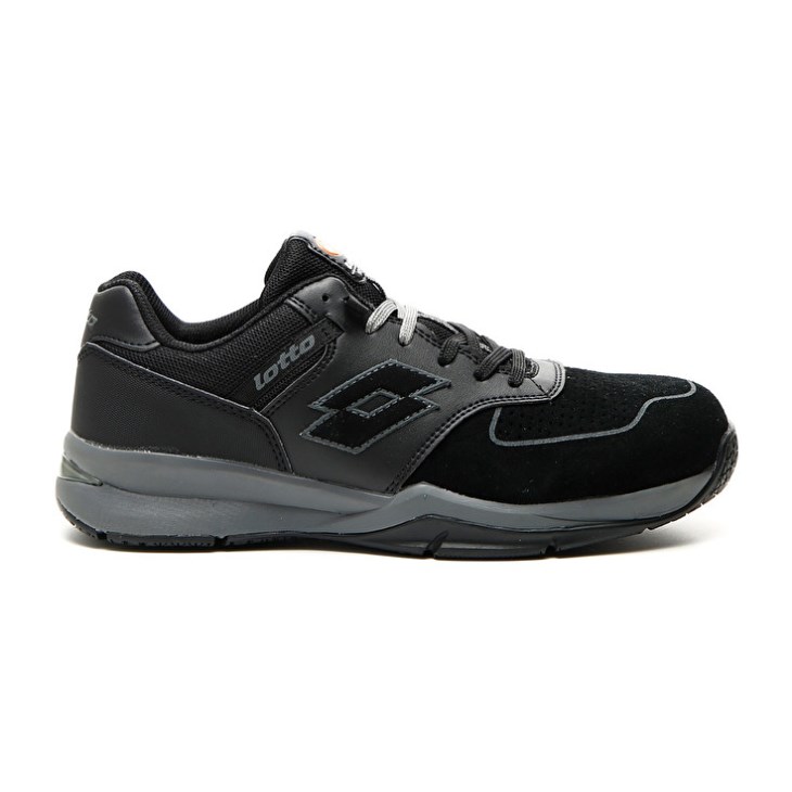 Men Lotto Street S1P SRC Safety Shoes Black / Silver | SU243024M0