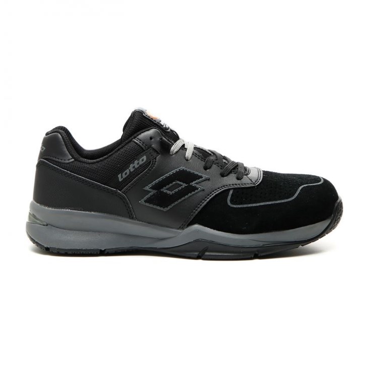 Men Lotto Street Safety Shoes Black / Dark Grey | FC605410R5