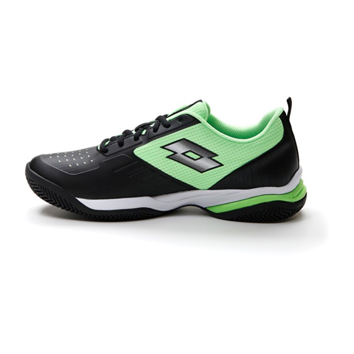 Men Lotto Superrapida 400 IV Padel Shoes Black / Green | QG235523T1