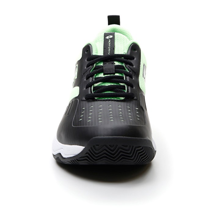 Men Lotto Superrapida 400 IV Padel Shoes Black / Green | QG235523T1