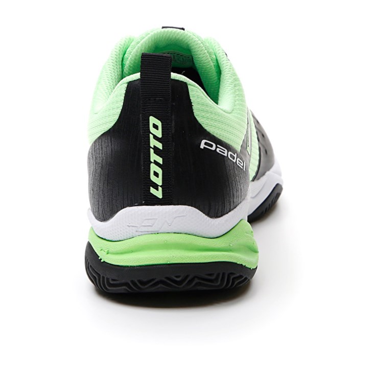 Men Lotto Superrapida 400 IV Padel Shoes Black / Green | QG235523T1